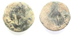 Ancient Coins - AS FOUND: JUDAEA, Herodians. Agrippa I. 37-43 CE. AE Prutah .Jerusalem mint.