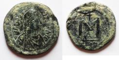Ancient Coins - Justinian I 527-565 A.D. AE FOLLIS