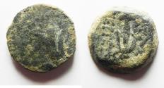 Ancient Coins - SELEUKID EMPIRE. Antiochos VII Euergetes (Sidetes). 138-129 BC. Æ Prutah. As Found