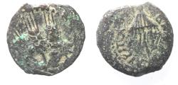 Ancient Coins - AS FOUND: JUDAEA, Herodians. Agrippa I. 37-43 CE. AE Prutah .Jerusalem mint.
