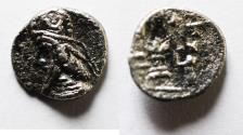 Ancient Coins - Kings of Persis. 2nd century BC. AR Obol