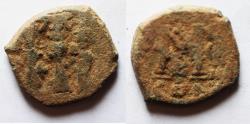 Ancient Coins - Heraclius, with Martina and Heraclius Constantine, Follis, 627-628 A.D.