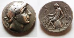 Ancient Coins - GREEK Seleukid Kingdom. Antiochos II Theos (261-246 BC). AR tetradrachm (27mm, 16.83). Seleukeia on the Tigris mint.