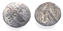 Ancient Coins - Seleukid Kings. Demetrios II Nikator (second reign, 129-126/5 BC). AR tetradrachm (27mm, 13.68g). Tyre, dated SE 183 (130/29 BC).