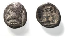 Ancient Coins - Kings of Persis. 2nd century BC. AR Obol