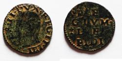 World Coins - bagattino, Reggio Emilia, Ercole II d'este 1534-1559.