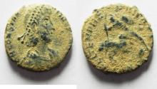 Ancient Coins - CONSTANTIUS II AE 3 . ORIGINAL DESERT PATINA