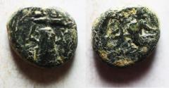 Ancient Coins - Indo-Parthian Kingdom. Ca. A.D. 50-65. Æ drachm