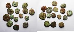 Ancient Coins - LOT OF 15 ANCIENT BRONZE COINS MOSTLY JUDAEA.