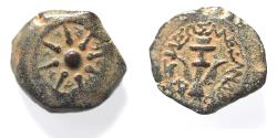 Ancient Coins - Judaea, Alexander Jannaeus, 103-76 BC, AE Prutah (Biblical Widow's Mites).