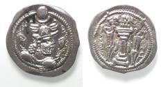 Ancient Coins - Sasanian Kingdom, Peroz I, 458-471 AD. AR drachm