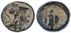 Ancient Coins - Antiochos I AE, AVF/F, RARE - Edessa Mint, 281 - 261 B.C.E.