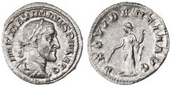 Ancient Coins - Maximinus AR Denarius, About Extremely Fine, 235/236 C.E.