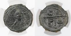 Ancient Coins - Byzantine, Romanus IV AE Follis, NGC XF, 1068 - 1071 C.E.