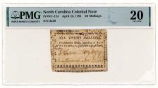 Us Coins - North Carolina Colonial Note, VF, Twenty Shillings, April 23, 1761