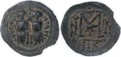 Ancient Coins - Nysa-Scythopolis / Beisan AE Fals, EXTREMELY RARE, quasi unpublished - see notes, VF+, 7th Century C.E.