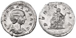Ancient Coins - Julia Maesa AR Denarius, AEF/EF, 218 - 222 C.E.