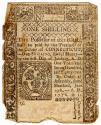 Us Coins - Colonial Note - Connecticut One Shilling, June 19th 1776 , Very SCARCE