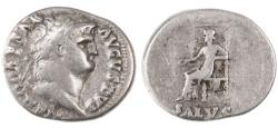 Ancient Coins - Nero AR Denarius, Near Very Fine, 65/66 C.E.