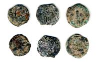 Ancient Coins - Lot of three Biblical Pontius Pilate AE Prutah, 29 - 32 C.E.