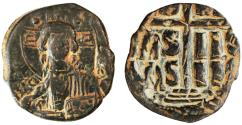 Ancient Coins - Byzantine Anonymous AE Follis, AVF/VF, Time of Romanus III, 1028 - 1034 C.E.