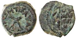 Ancient Coins - Antonius Felix procurator under Claudius AE Prutah, VERY Unusual Crude die, VF, 54 C.E.