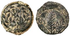 Ancient Coins - Valerius Gratus prefect under Tiberius AE Prutah, Judaea, GVF, 24/25 C.E.