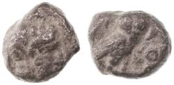 Ancient Coins - Philistia AR Drachm, Very Fine, Hoard Patina, 5th - 4th Century B.C.E.