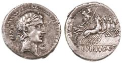 Ancient Coins - C. Vibius C.f. Pansa AR Denarius, Rome Republic, VF+, 90 B.C.E.