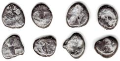 Ancient Coins - Lof of Four Persia, Achaemenid Kings AR Siglos, 485 - 375 B.C.E.