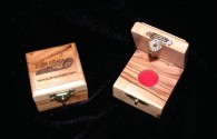 Ancient Coins - Israel Olive Wood Presentation box - 19mm hole red felt pad