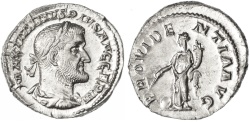 Ancient Coins - Maximinus AR Denarius, Choice MINT STATE, 236 - 238 C.E.