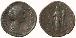 Ancient Coins - Crispina wife of Commodus AE Sestertius, Very Scarce, AVF/F, 180 - 183 C.E.