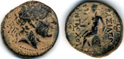 Ancient Coins - Antiochos I AE, VF/VF+, 280 - 261 B.C.E.