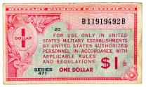 Us Coins - United States Military Payment Certificate, Series 471, Good Fine to Very Fine, $1.00