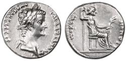 Ancient Coins - Tiberius AR Denarius, " Tribute Penny ", AEF/EF,  14 - 37 C.E.