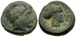 Ancient Coins - Thessaly, Phallana, SCARCE, AVF/VF, 4th Century B.C.E., sharp reverse with  inscription