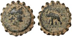Ancient Coins - Antiochos VI Dionysos Serrate AE, Seleucid Kings, Fine, 144 - 142 B.C.E.
