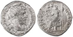 Ancient Coins - Septimius Severus AR Denarius, AEF, RARE, 198 - 200 C.E.