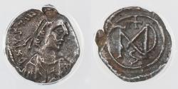 Ancient Coins - Justinian I AR Half Siliqua, RARE, ANACS encapsulated VF 30, Carthage, 534 - 552 C.E.