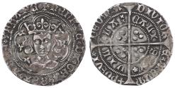 World Coins - Henry VI AR Groat, Great Britian, GVF, 1422 - 1461 C.E.