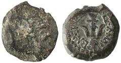 Ancient Coins - Alexander Jannaeus AE Widow's Mite / Prutah, Judaea, AEF, 103 - 76 B.C.E.