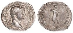 Ancient Coins - Trajan AR Denarius, Very Fine, lightly toned, 103 - 107 C.E.