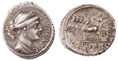 Ancient Coins - P. Plautius Hypsaeus AR Denarius, Rome Republic, GVF/ AEF, 57 B.C.E.