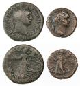 Ancient Coins - Pair of Judaea Capta AE, Local issues, Pedigreed, 81 - 93 C.E.