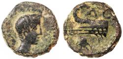Ancient Coins - Ascalon (Ashkelon) AE time of Augustus, Pseudo-autonomous, Very RARE!, Very Fine, 27 B.C.E. - 14 C.E.