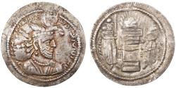 Ancient Coins - Hormizd II Sassanian AR Drachm, Very Fine, 303 - 309 C.E.