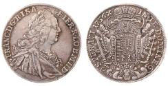 World Coins - Franz I AR Taler, Austria, Very Fine, toned, 1756