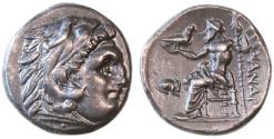 Ancient Coins - Alexander III the Great AR Drachm, Near Extremely Fine, toned, Lampsakos Mint, 310 - 301 B.C.E.