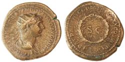 Ancient Coins - Trajan AE Semis, Good Very Fine, 115/116 C.E.